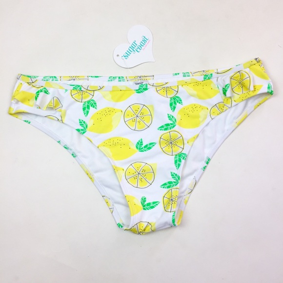Lolli Citrus Lemons Yellow Cheeky Swim Bottom XL - Picture 7 of 7
